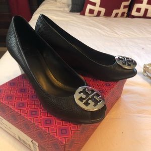 New Tory Burch Peep Toe Wedge